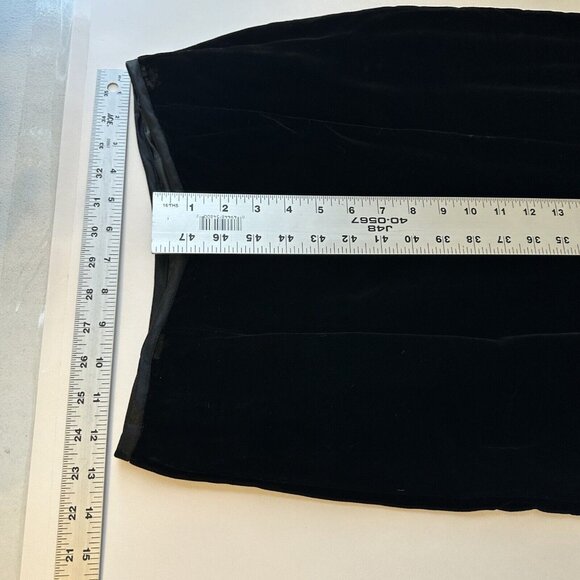 Vintage Womens Charm Black Velvet Opera Coat & Skirt Set SZ Small Hollywood USA - Picture 7 of 16